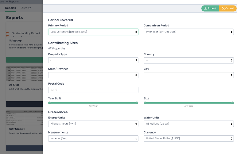 Measurabl's portfolio-level report allows you to customize a report for any type of stakeholder.