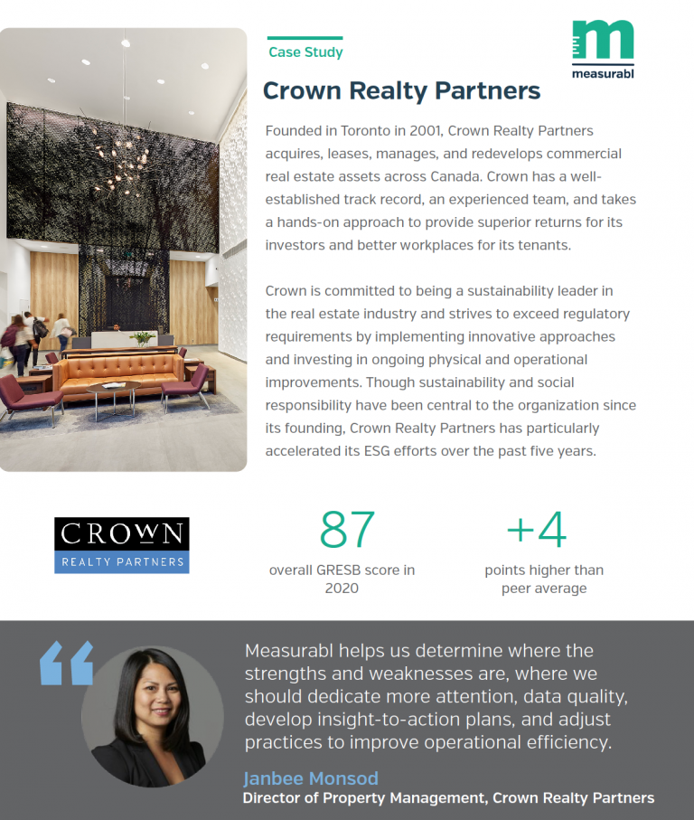 Crown Realty Partners Accelerates its ESG Efforts Measurabl